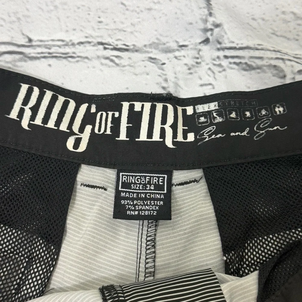 Ring of Fire Striped 2 toned Swim Trunks